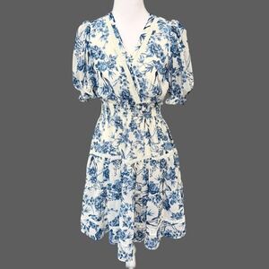 Taylor Floral Cottagecore Mini Dress Small Tiered Smocked Feminine Coquette